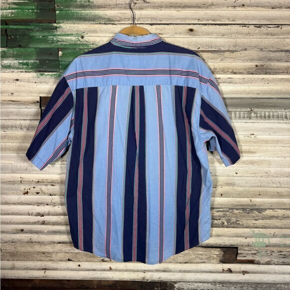 Vintage 90s Striped Button Up Shirt - Picture 4 of 6